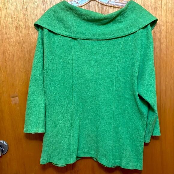 Chalet Green Knit Crop Jacket. L - Picture 4 of 4